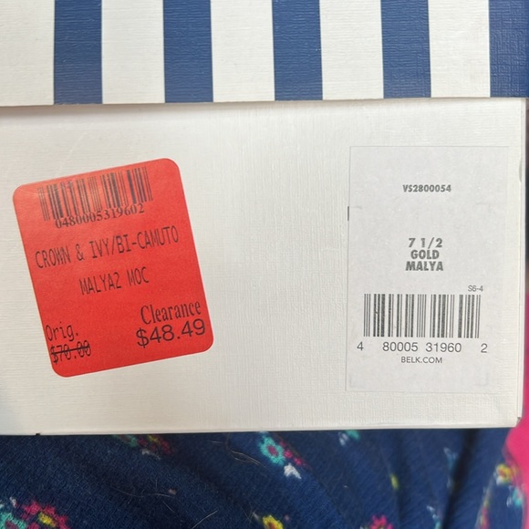 Crown & Ivy sz 7.5 Gold Malya flats NWOT - Picture 13 of 13